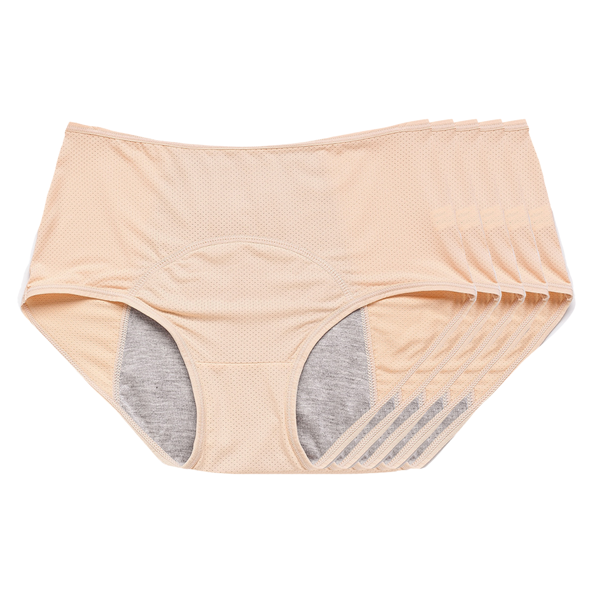 Comfy & Discreet Leakproof Underwear (Beige 10-Pack)
